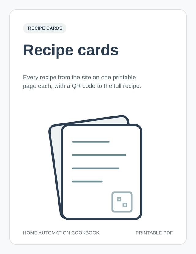 Cover of the Recipe Cards PDF